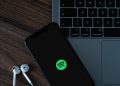 mobile phone, headphones, spotify, smartphone, cellphone, music service, music, social media, entertainment, podcast, laptop, macbook, technology, spotify, spotify, spotify, spotify, spotify