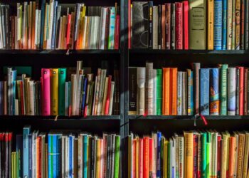 Vibrant collection of books on shelves for reading, research, and education.