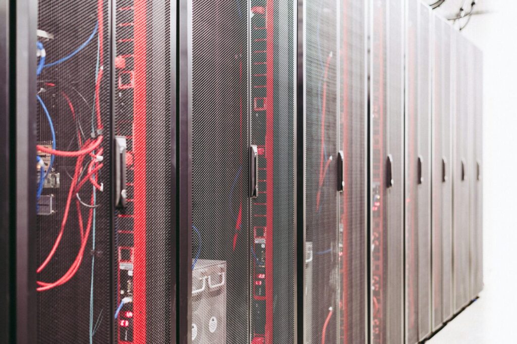System with various wires managing access to centralized resource of server in data center