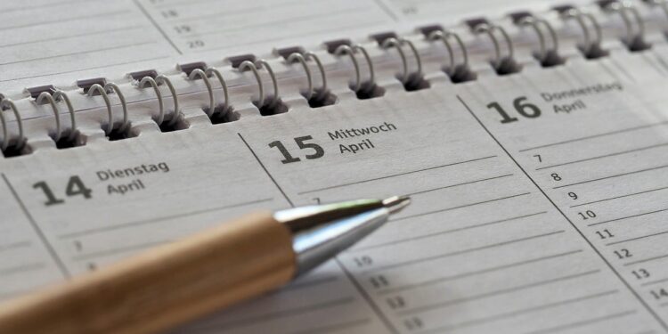 Photo showing calendar, meeting, planning and scheduling.