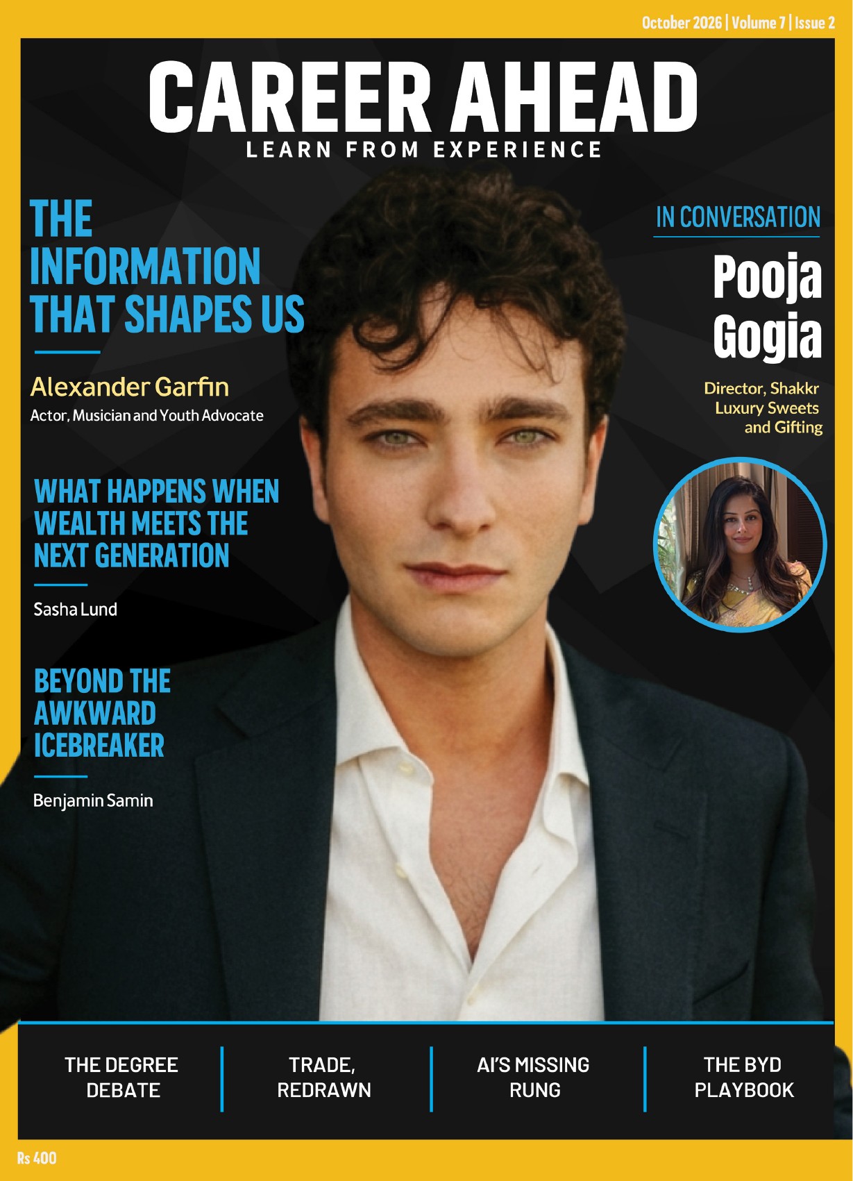 Career Ahead October 2026 cover featuring Alexander Garfin