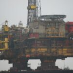 A black and yellow industrial machine, illustrating the machinery context of the Rosebank oil field debate.