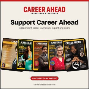 Support Career Ahead: the Career Ahead logo above a fan of five Career Ahead Magazine print covers