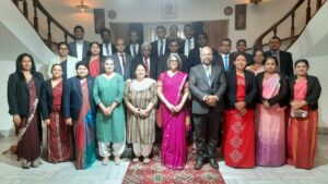 Sri Lankan education administrators at the Residence of the High Commissioner of Sri Lanka in New Delhi