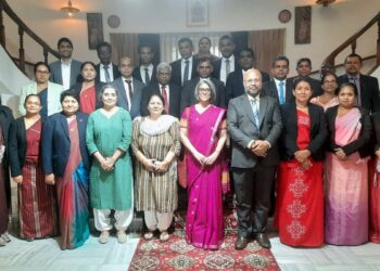 Sri Lankan education administrators at the Residence of the High Commissioner of Sri Lanka in New Delhi