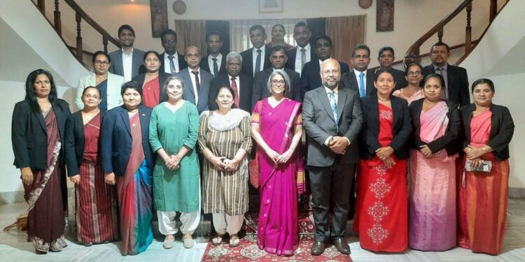 Sri Lankan education administrators at the Residence of the High Commissioner of Sri Lanka in New Delhi
