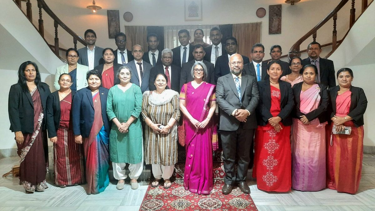 Sri Lankan education administrators at the Residence of the High Commissioner of Sri Lanka in New Delhi